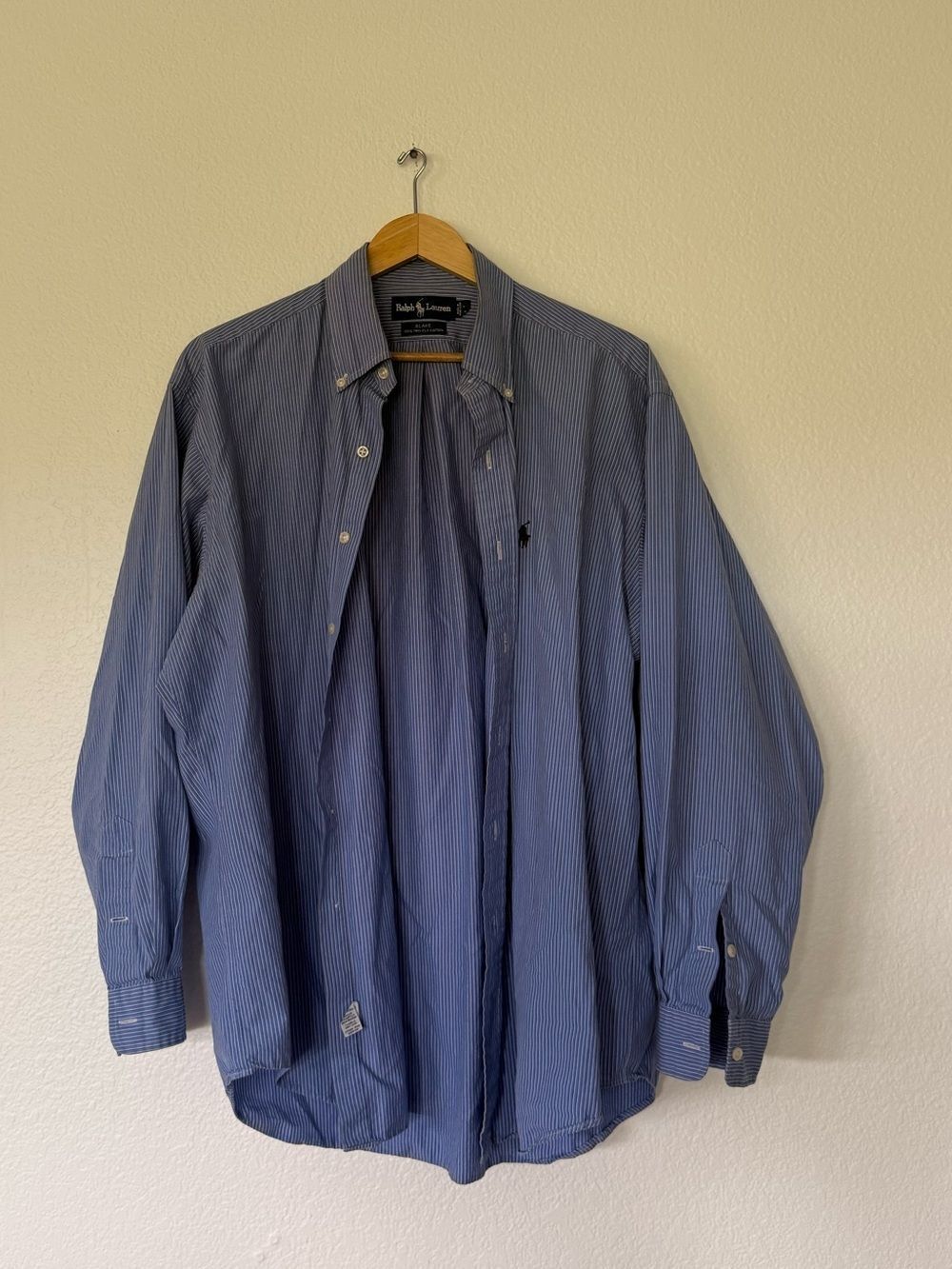 Ralph Lauren Navy & White Pinstripe Button-Up Shirt
